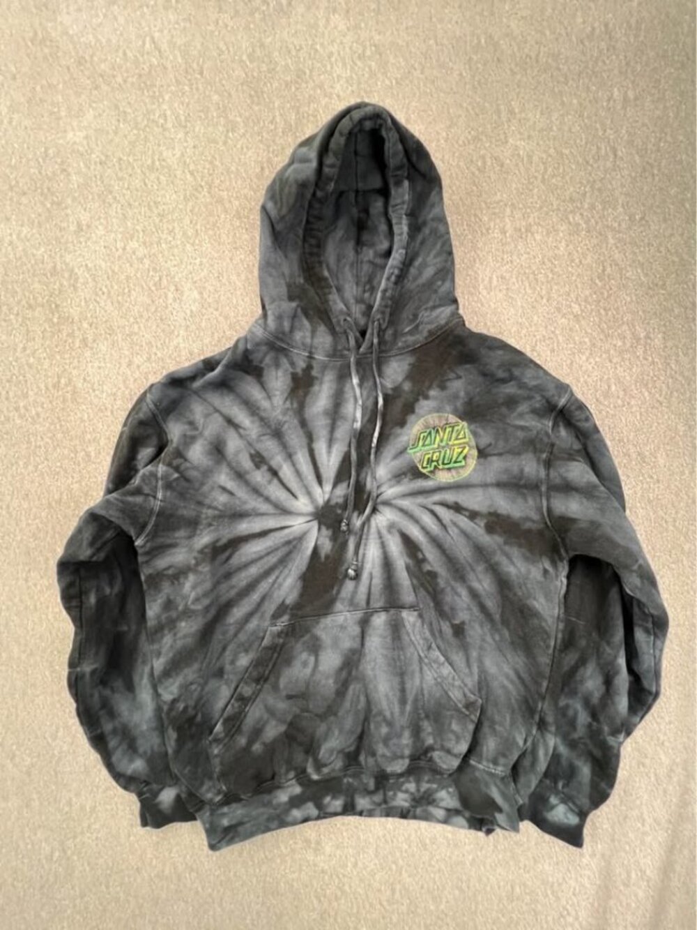 Santa Cruz Tie-Dye Hoodie size small